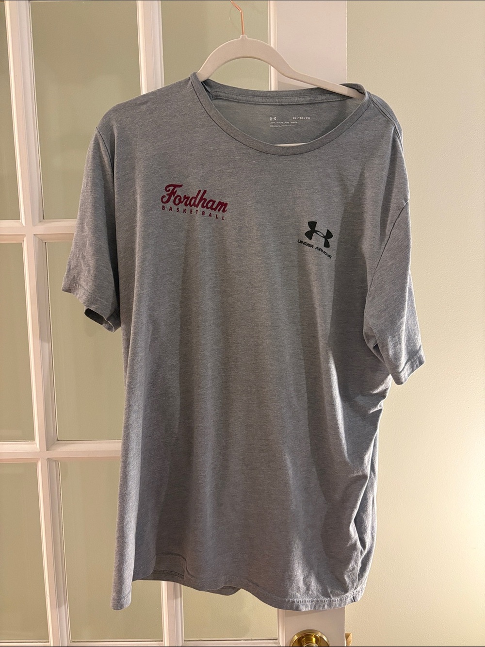 Under Armour Gray Fordham Basketball Short Sleeve Tee